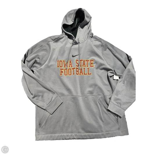 Athletic Sweatshirt Hoodie By Nike In Grey, Size: Xl