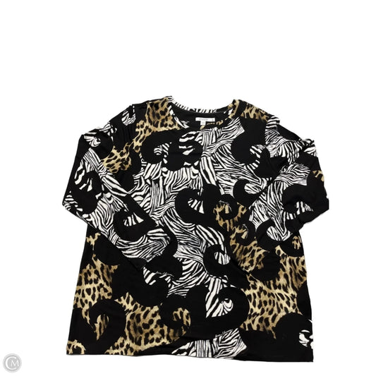 Top Long Sleeve By Chicos In Animal Print, Size: Xxl