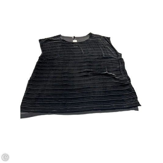 Top Short Sleeve By Eileen Fisher In Black, Size: 3x
