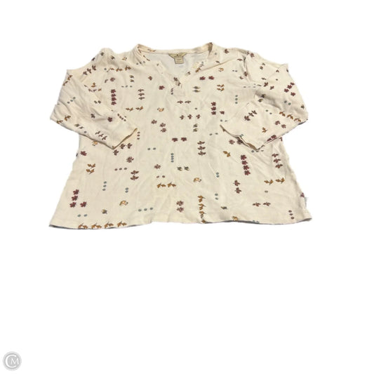 Top 3/4 Sleeve By Woolrich In Brown, Size: L