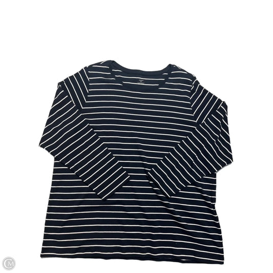 Top Long Sleeve By Cj Banks In Striped Pattern, Size: 2x