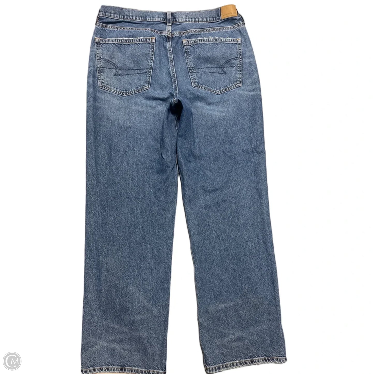 Jeans Wide Leg By American Eagle In Blue Denim, Size: 16