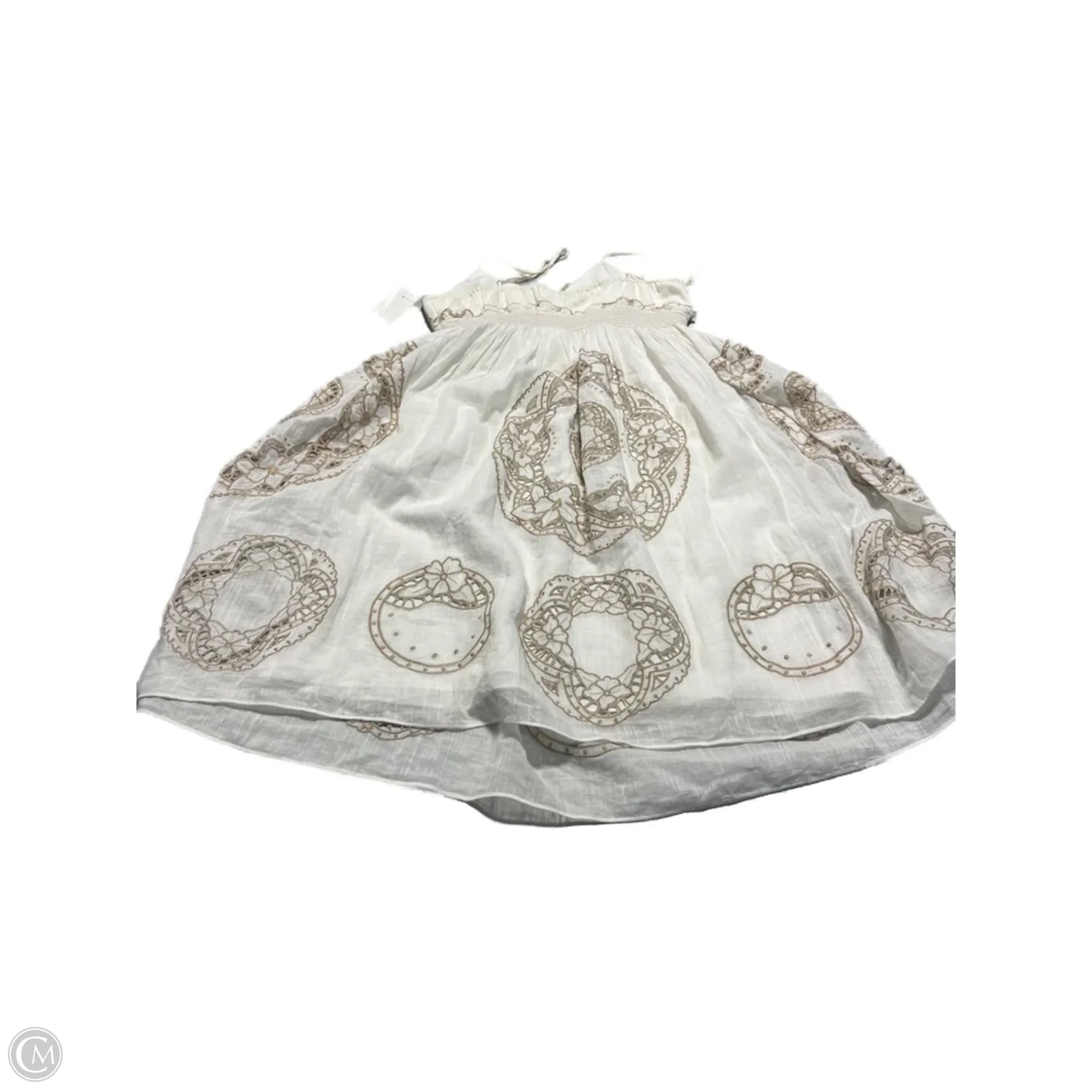 Dress Casual Short By Bcbgmaxazria In Cream & Tan, Size: S