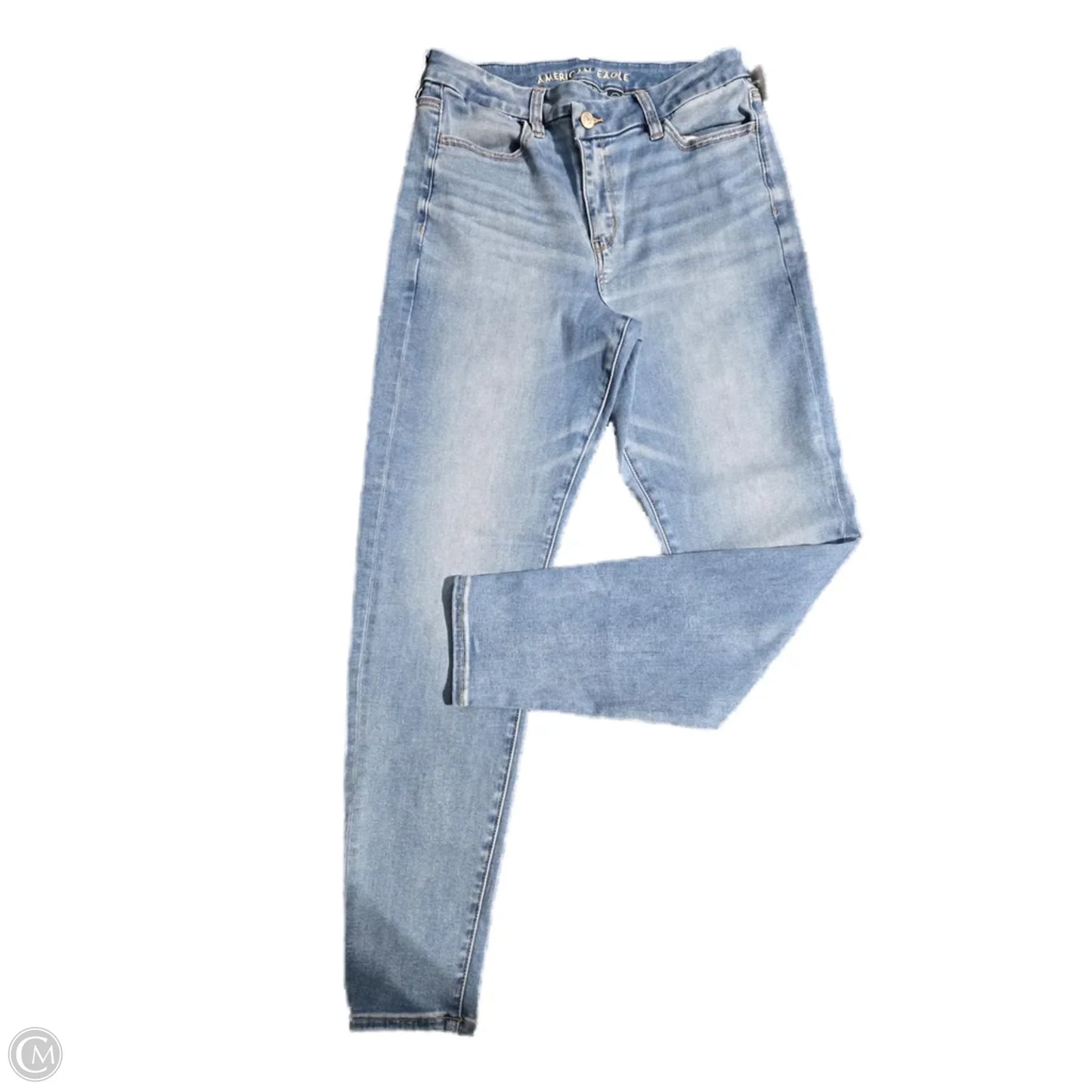 Jeans Skinny By American Eagle In Blue Denim, Size: 10