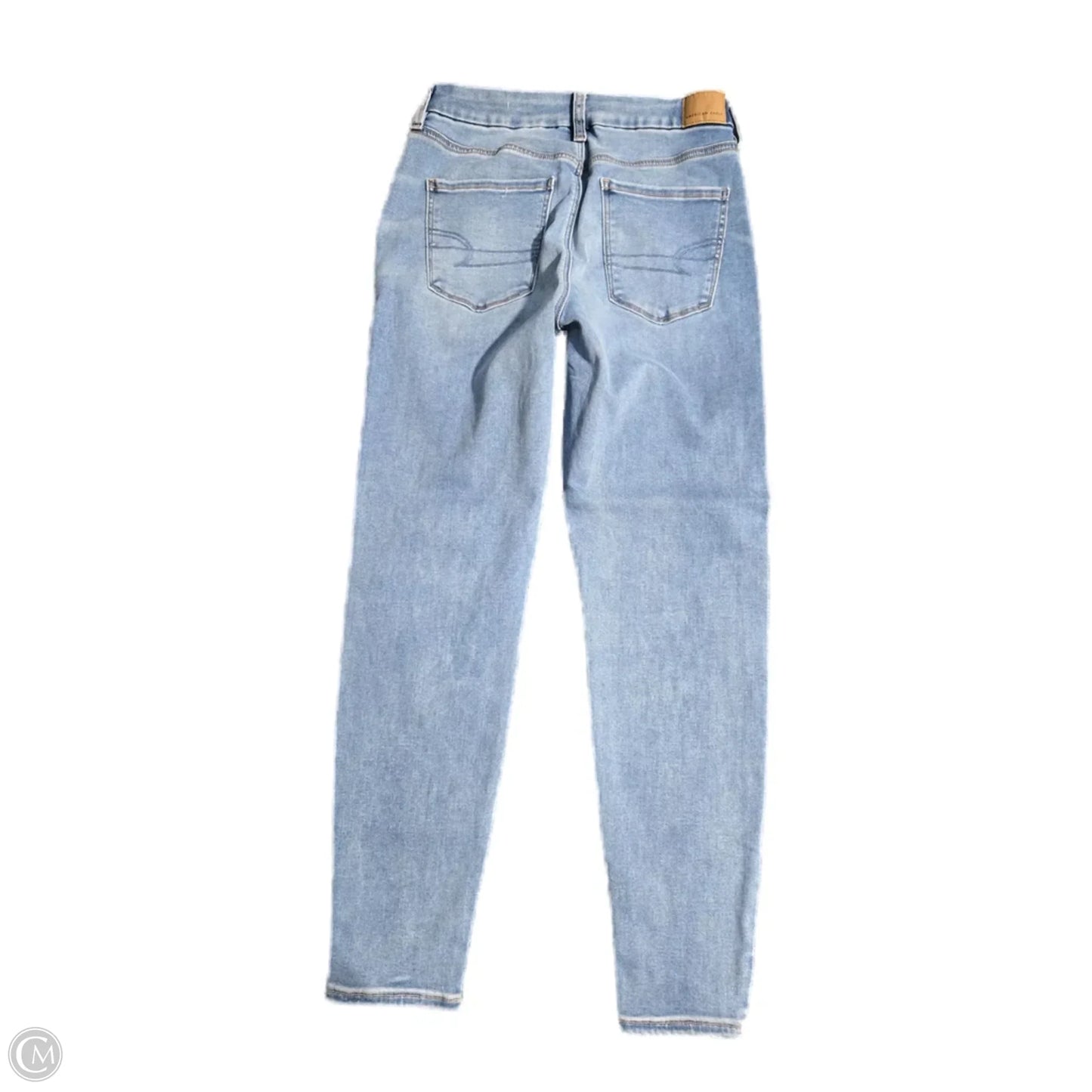 Jeans Skinny By American Eagle In Blue Denim, Size: 10