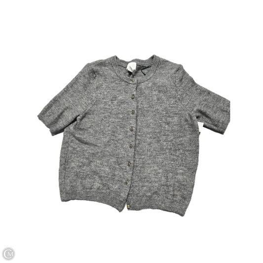 Sweater Short Sleeve By H&m In Grey, Size: L