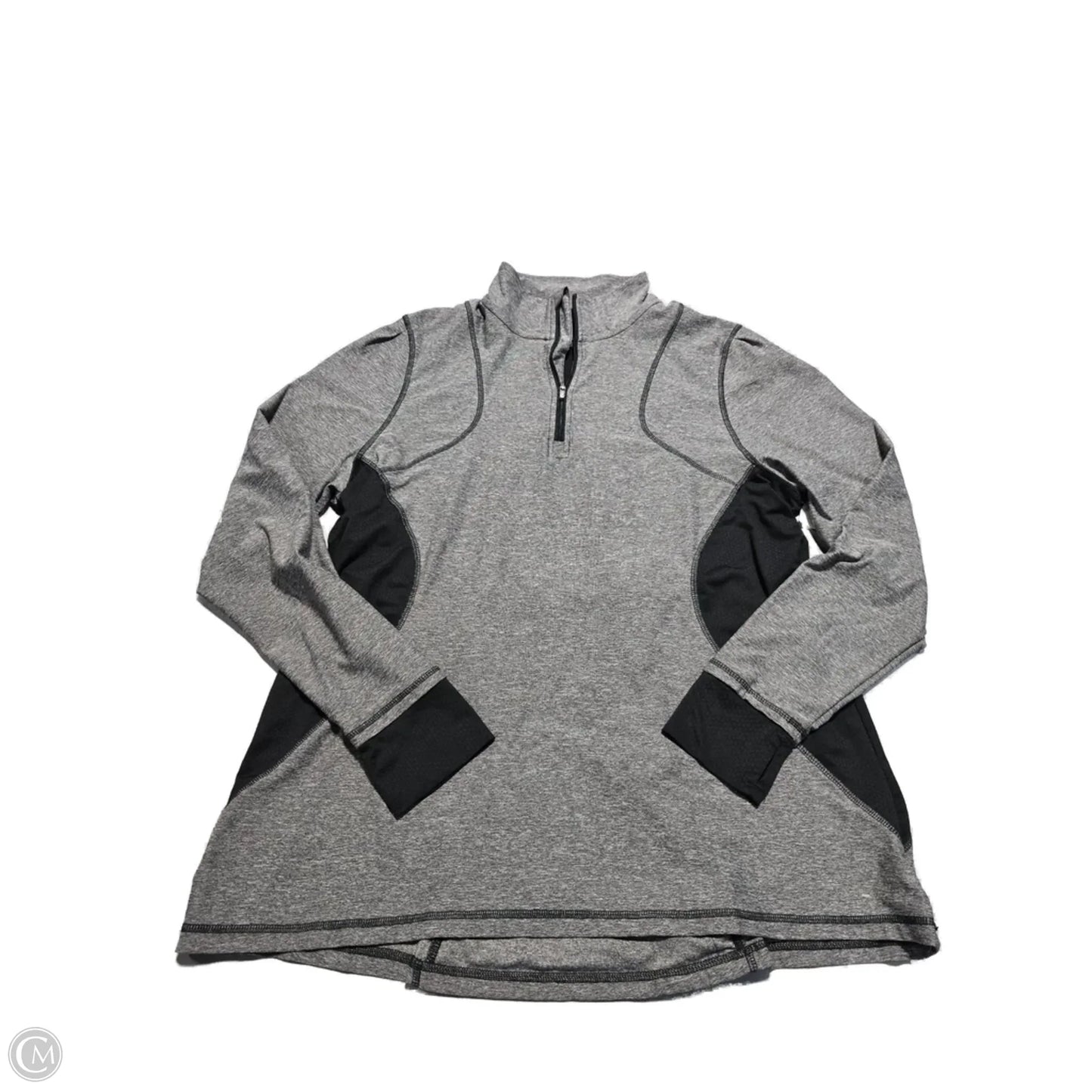 Athletic Top Long Sleeve Collar By C9 By Champion In Grey, Size: Xxl