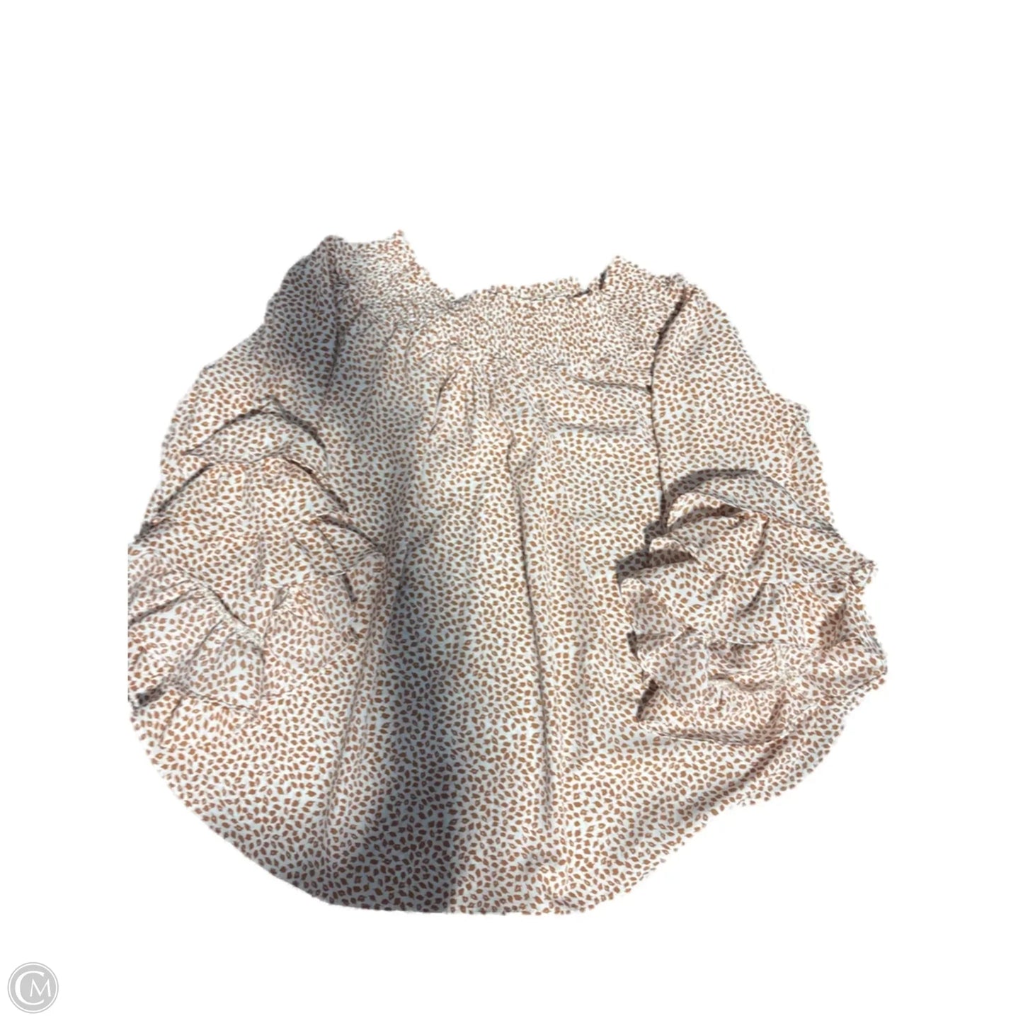 Blouse Long Sleeve By Kori America In Cream & Orange, Size: S