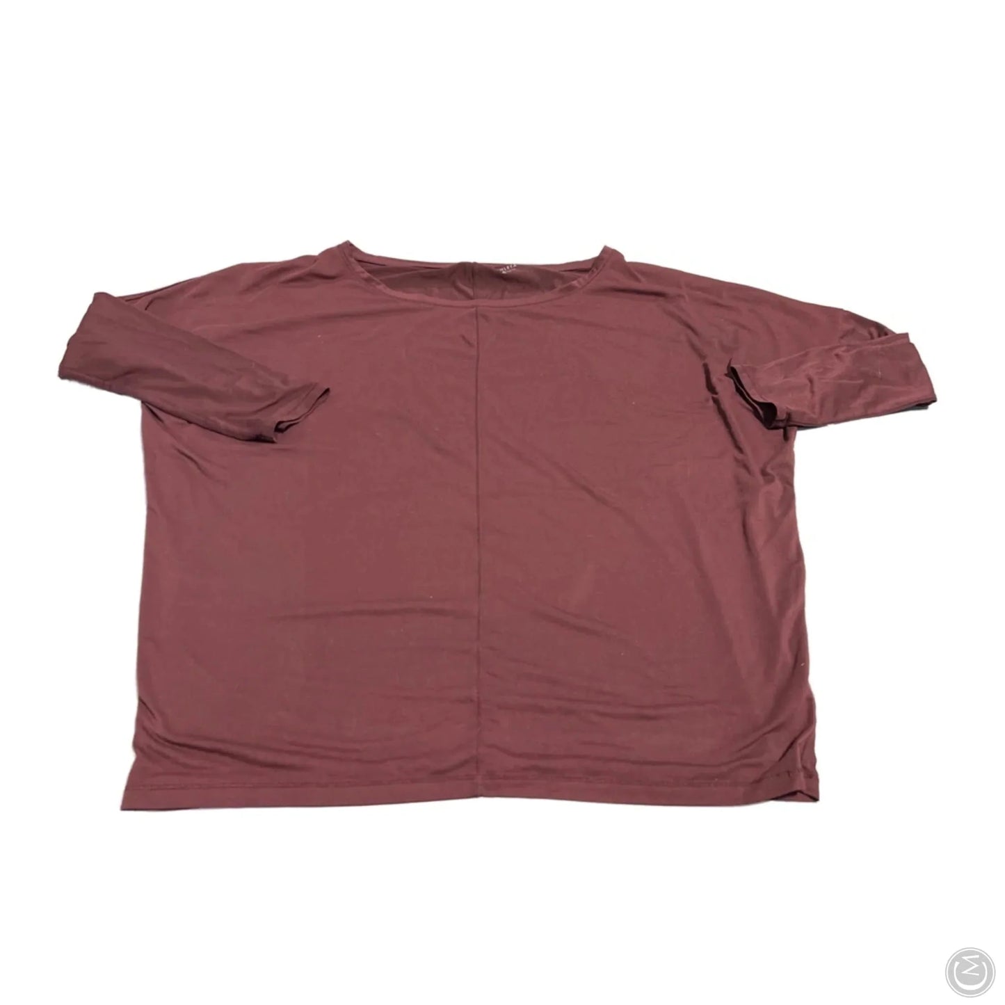 Athletic Top Long Sleeve Collar By Athleta In Maroon, Size: Xl