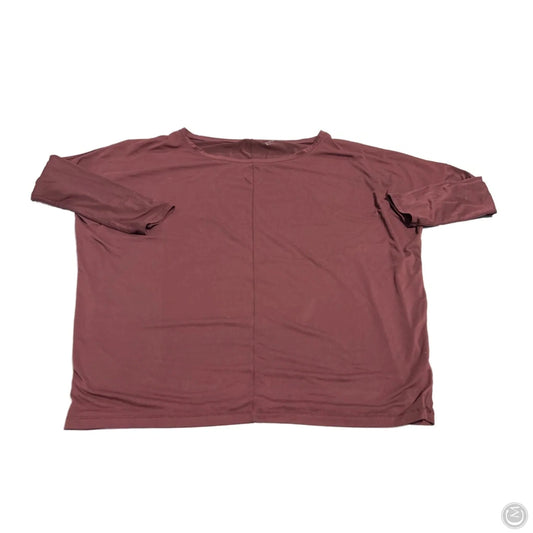 Athletic Top Long Sleeve Collar By Athleta In Maroon, Size: Xl