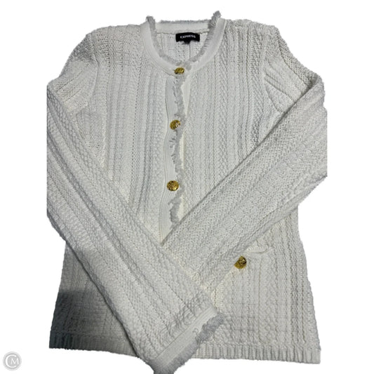 Cardigan By Express In Cream, Size: M