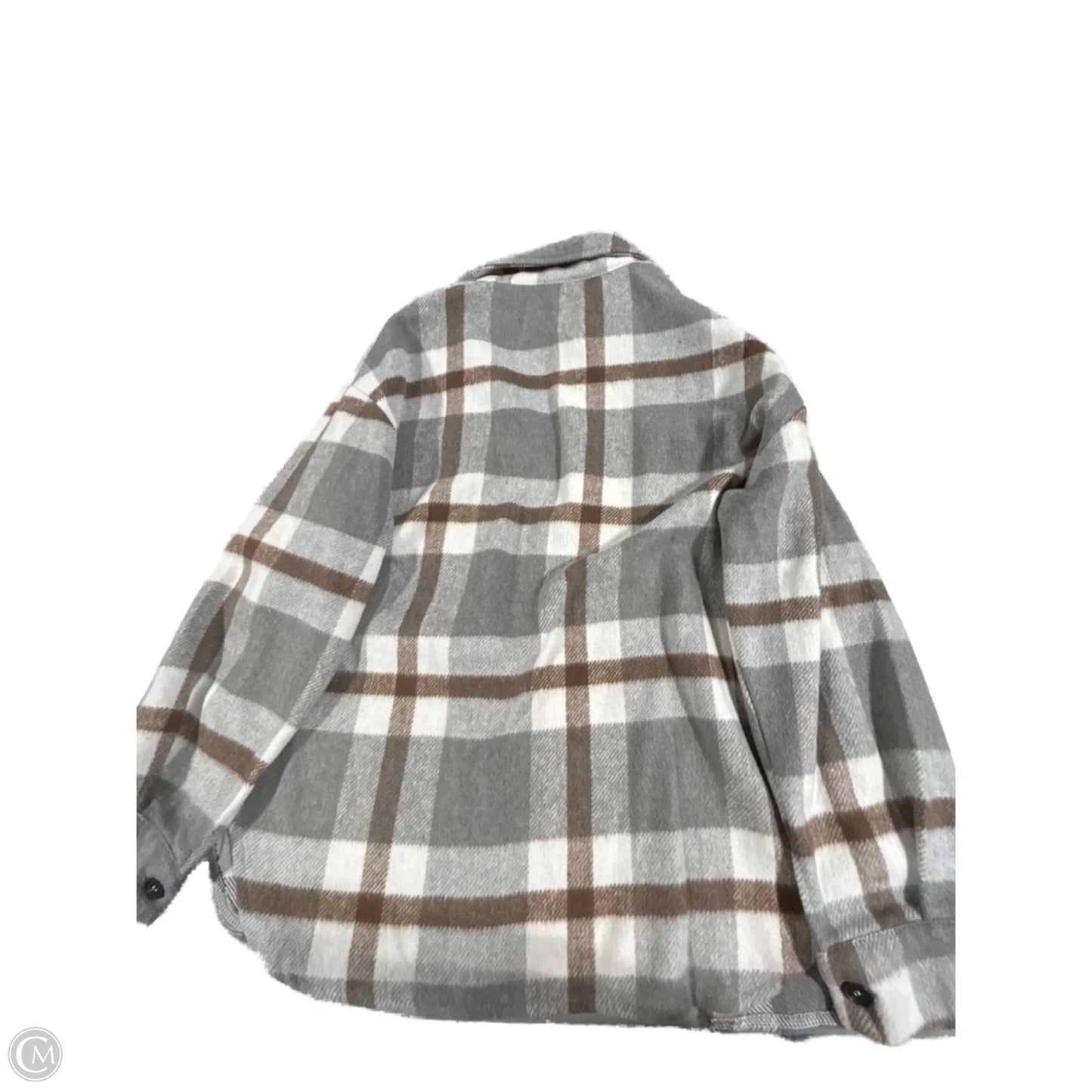 Jacket Fleece By Cme In Plaid Pattern, Size: L