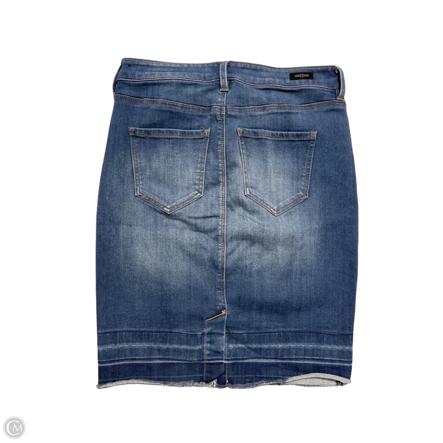Skirt Midi By Liverpool In Blue Denim, Size: 4