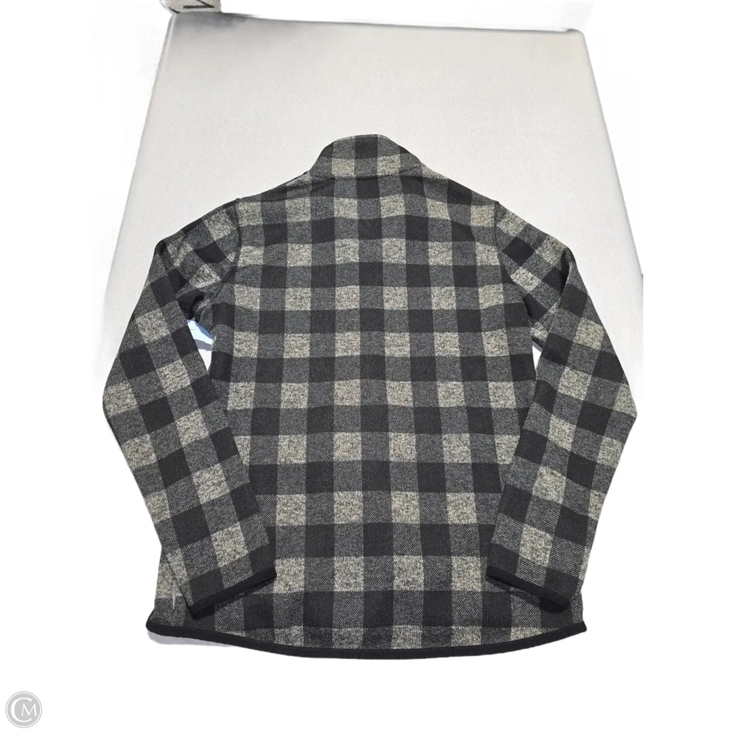 Jacket Fleece By Eddie Bauer In Plaid Pattern, Size: M