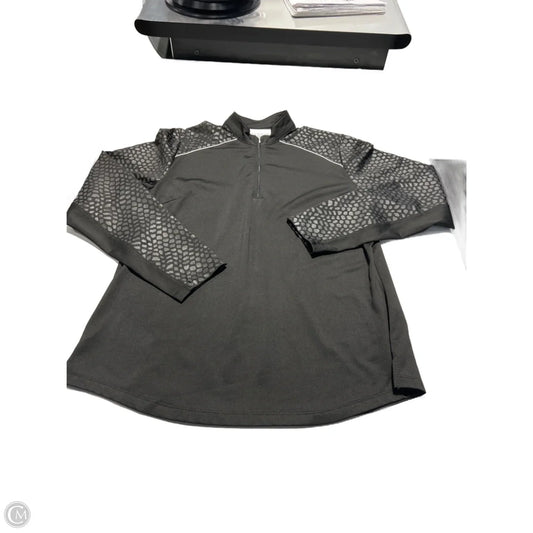 Athletic Top Long Sleeve Collar By Cmc In Black, Size: L