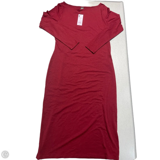 Dress Casual Midi By Wild Fable In Maroon, Size: Xxl