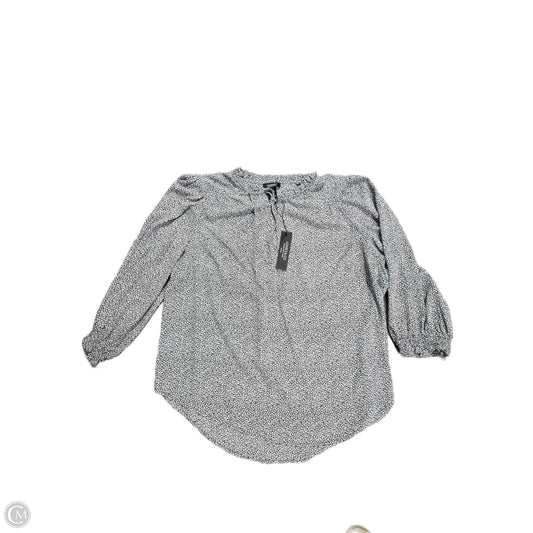 Top Long Sleeve By Jones And Co In Black & White, Size: 1x