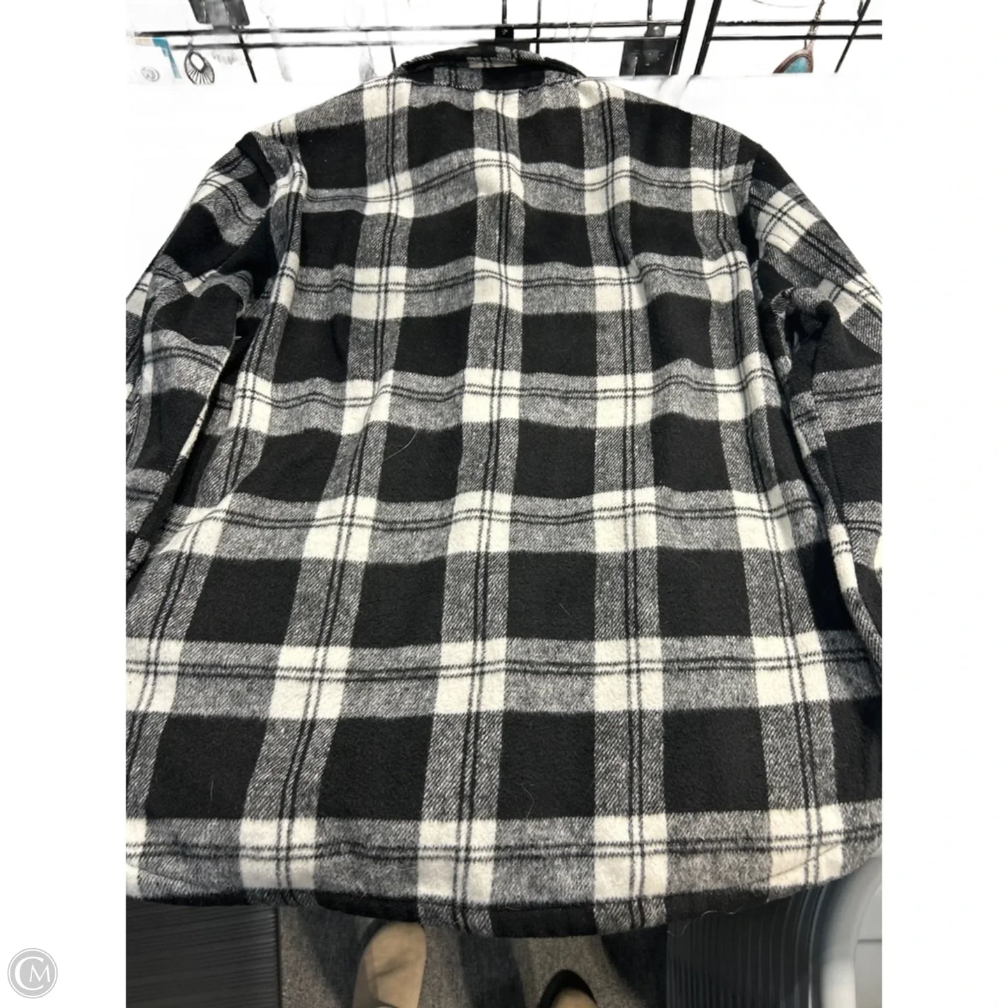 Coat Other By Members Mark In Plaid Pattern, Size: S