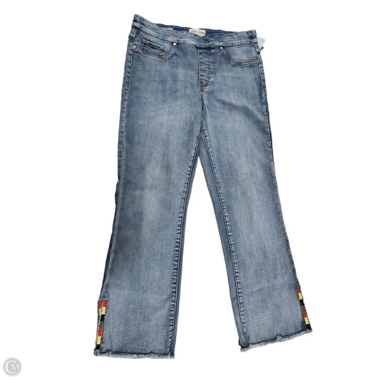 Jeans Cropped By Tribal In Blue Denim, Size: 8