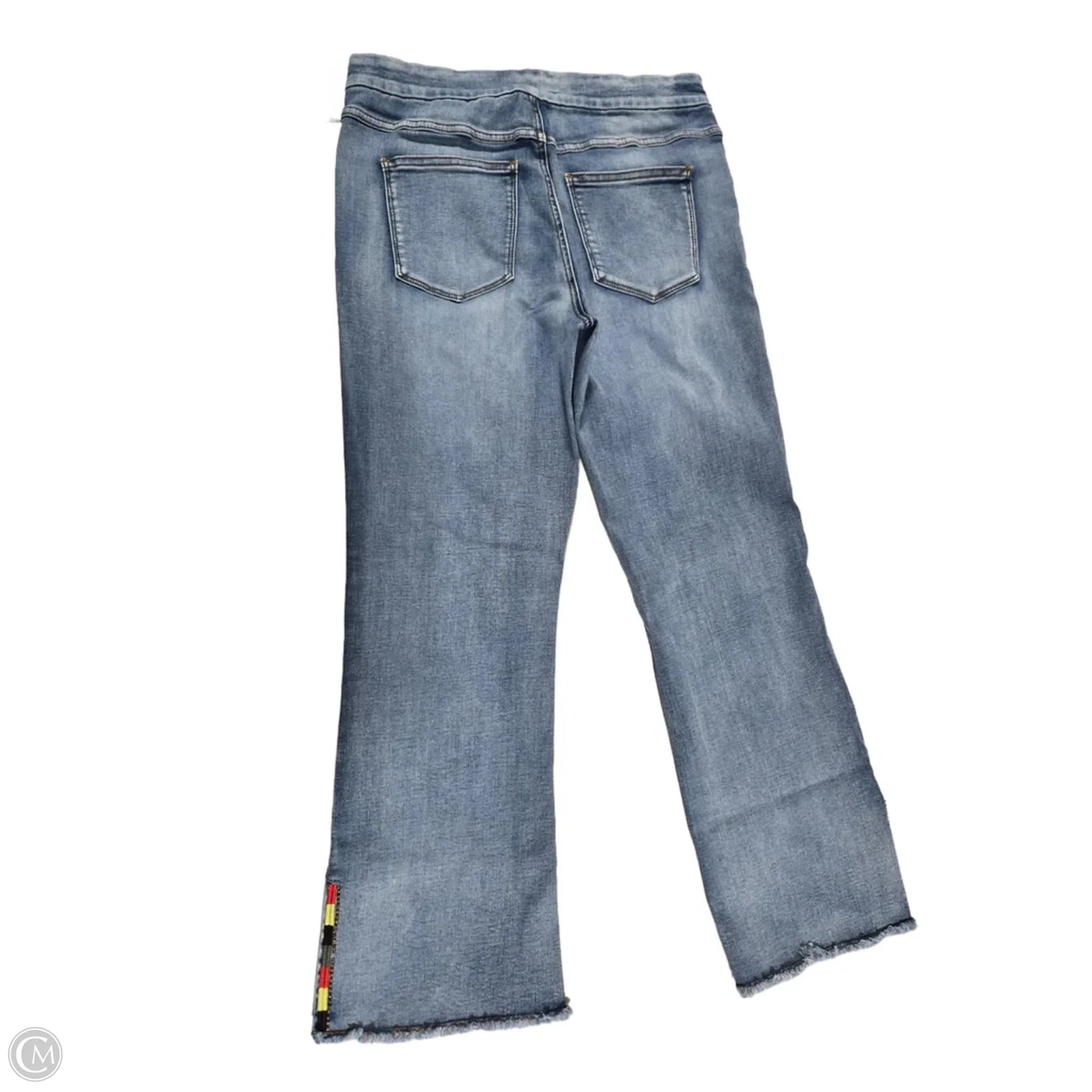 Jeans Cropped By Tribal In Blue Denim, Size: 8