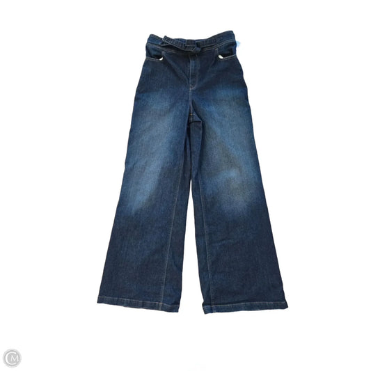 Jeans Wide Leg By Express In Blue Denim, Size: 8