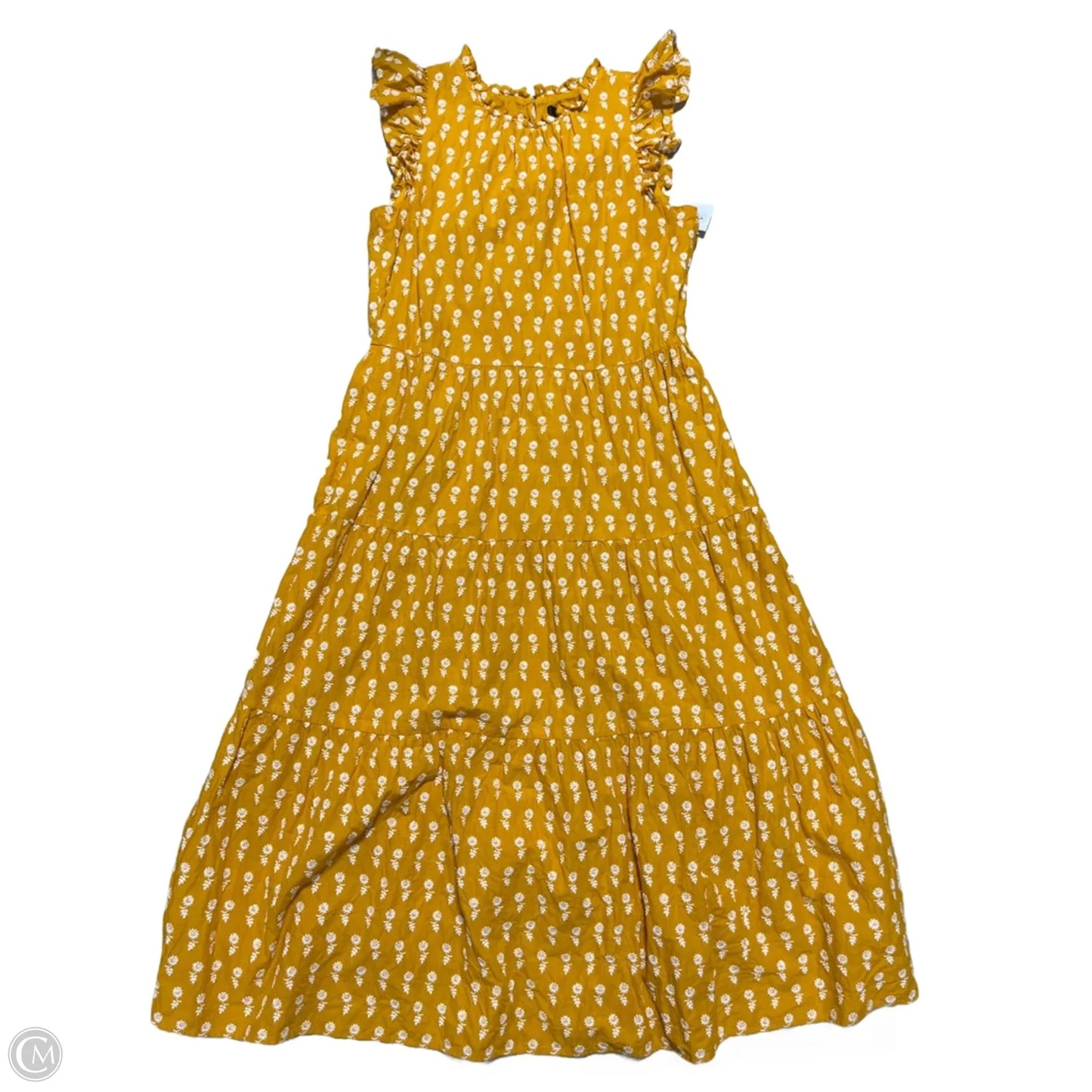 Dress Casual Midi By J. Crew In Yellow, Size: Xs