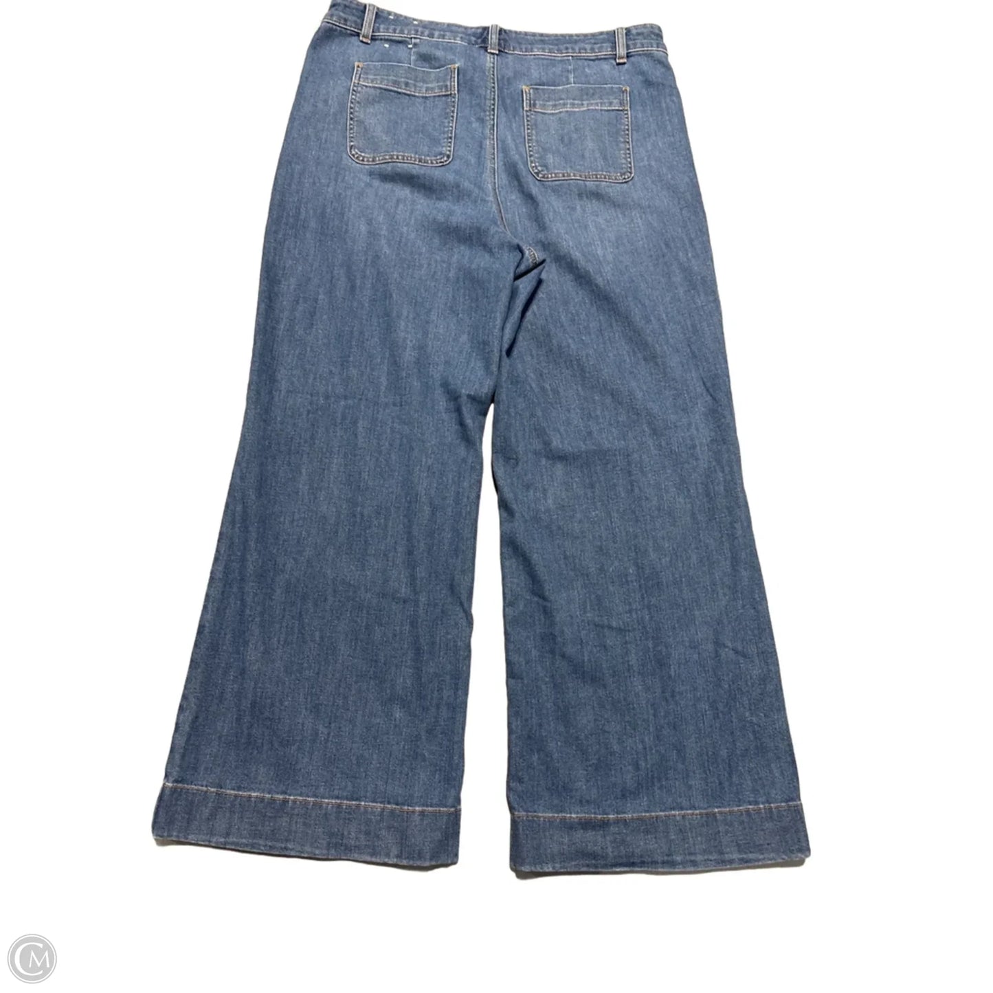 Jeans Wide Leg By Talbots In Blue Denim, Size: 16