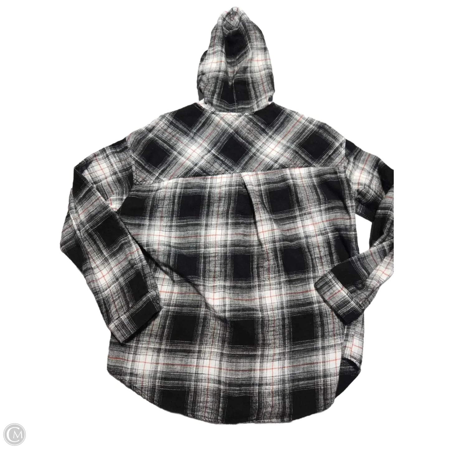 Top Long Sleeve By Maurices In Plaid Pattern, Size: L