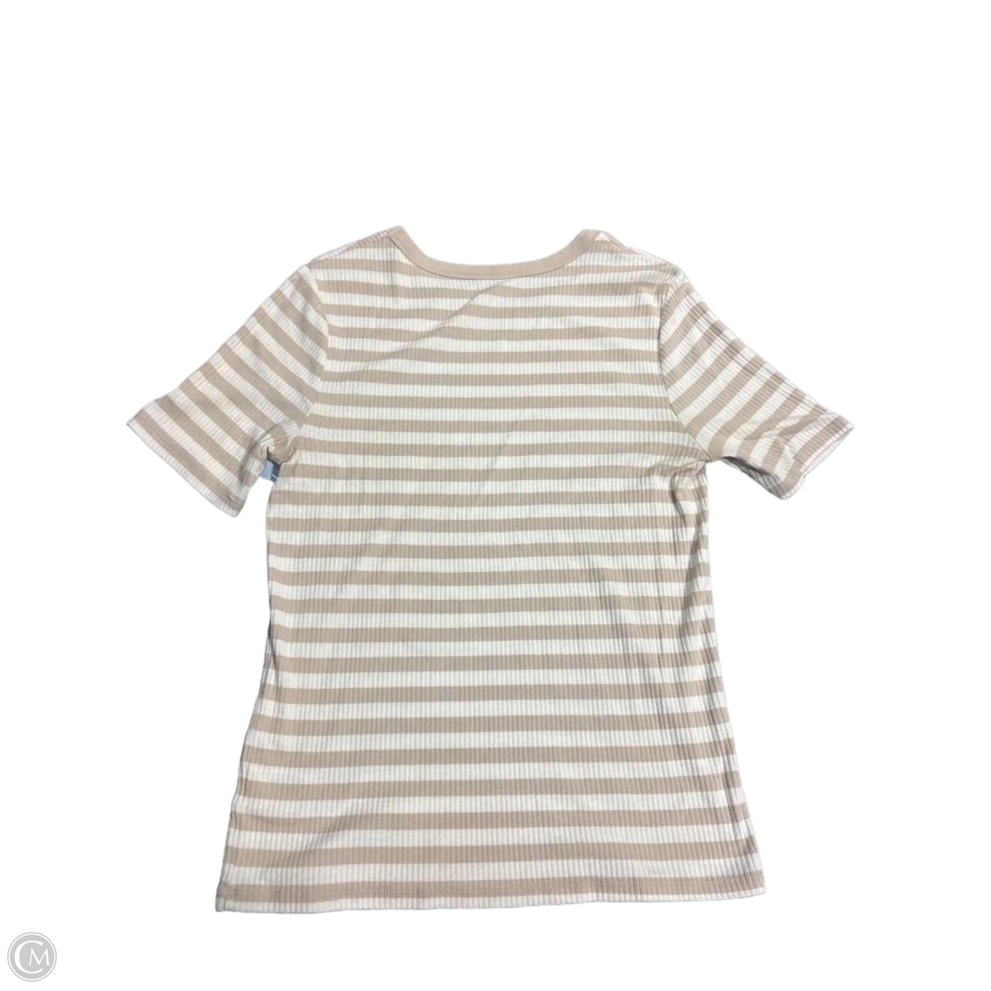Top Short Sleeve By A New Day In Striped Pattern, Size: L