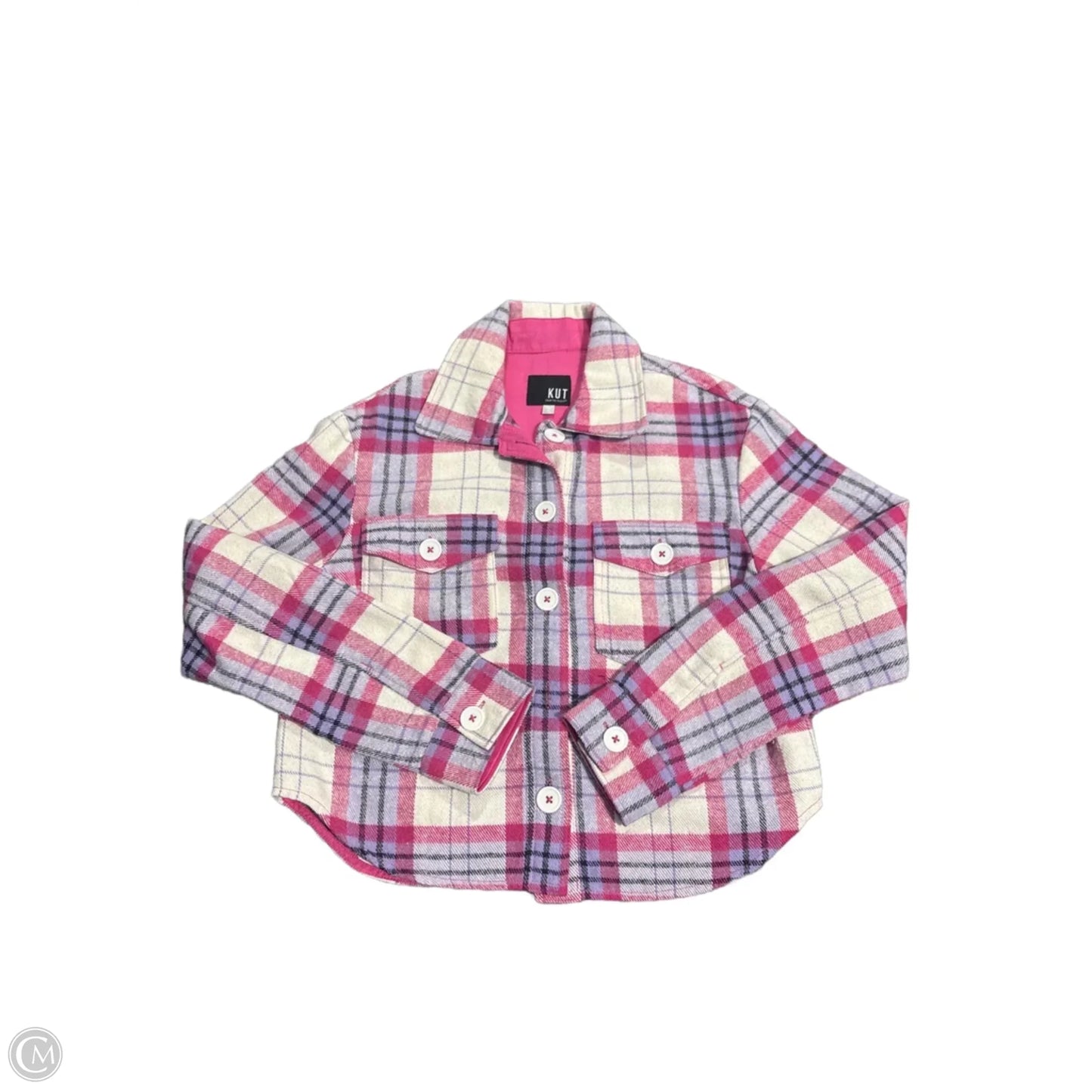 Top Long Sleeve By Kut In Plaid Pattern, Size: S