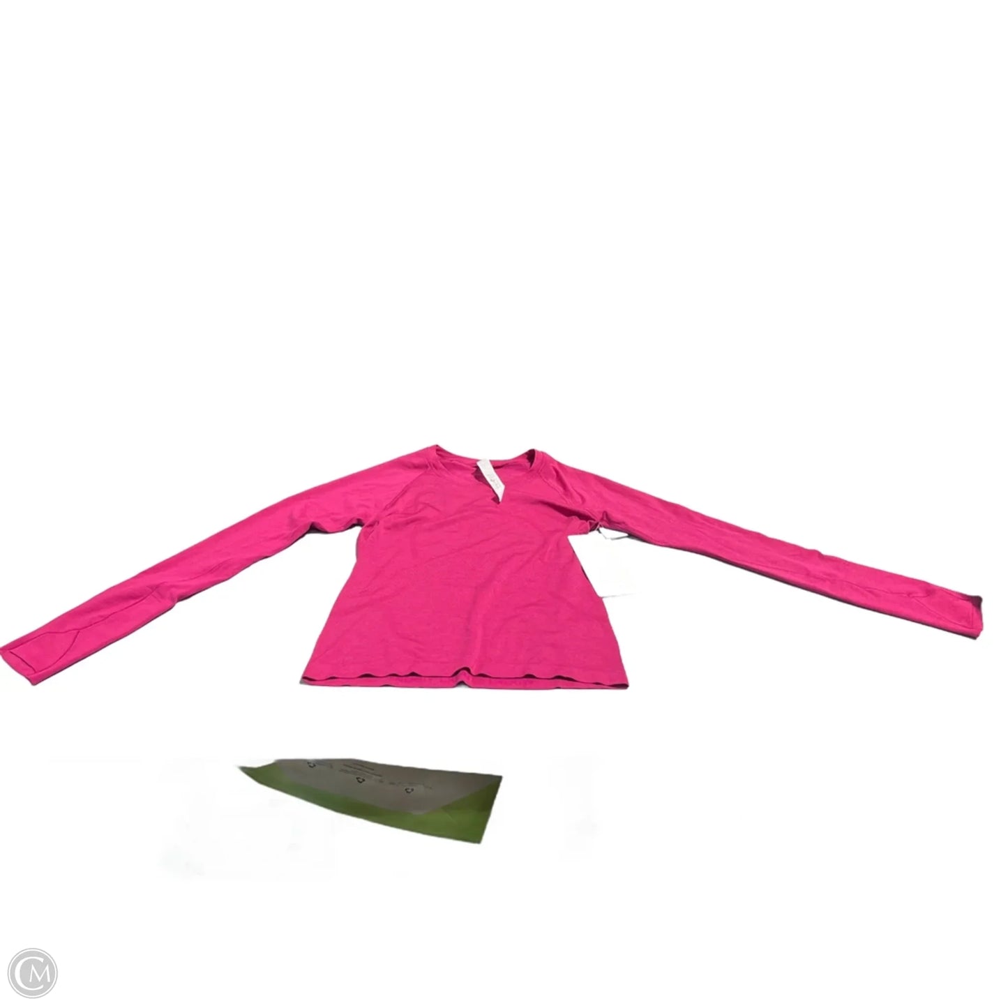 Athletic Top Long Sleeve Collar By Lululemon In Pink, Size: M
