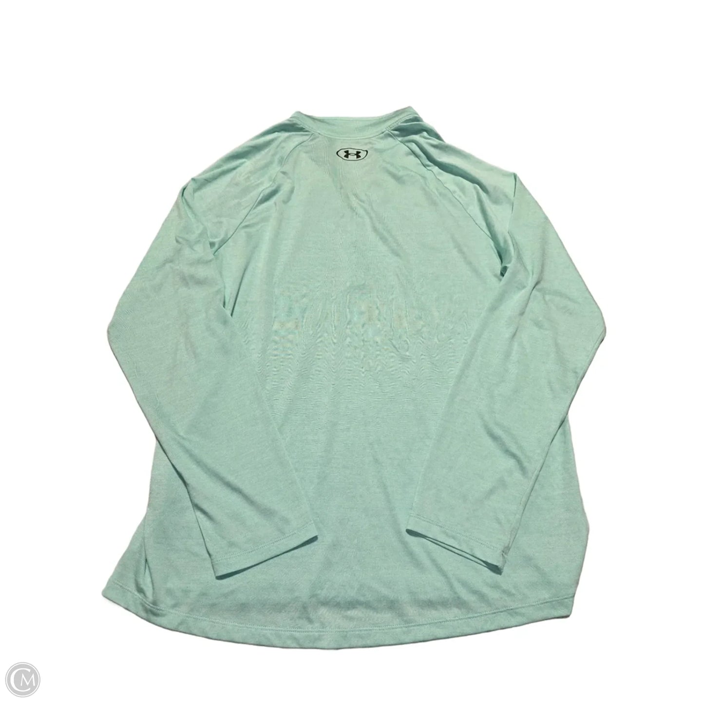 Athletic Top Long Sleeve Collar By Under Armour In Blue, Size: M