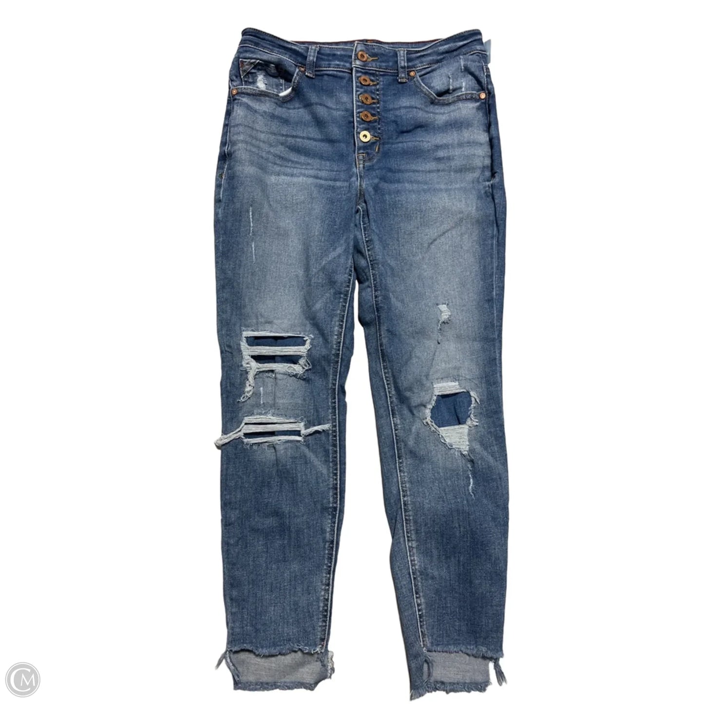 Jeans Straight By Maurices In Blue Denim, Size: 12