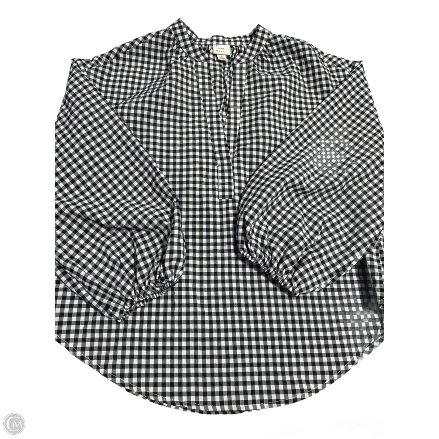 Top Long Sleeve By A New Day In Black & White, Size: S