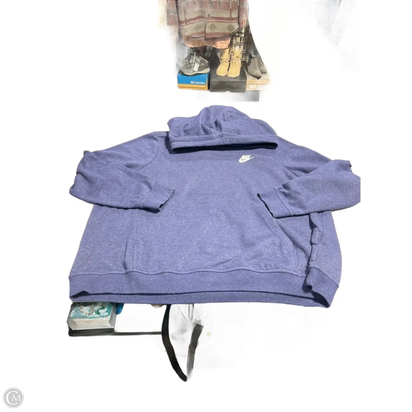 Sweatshirt Hoodie By Nike In Blue, Size: 2x