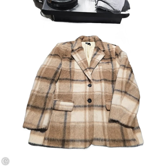 Coat Faux Fur & Sherpa By Steve Madden In Tan, Size: M