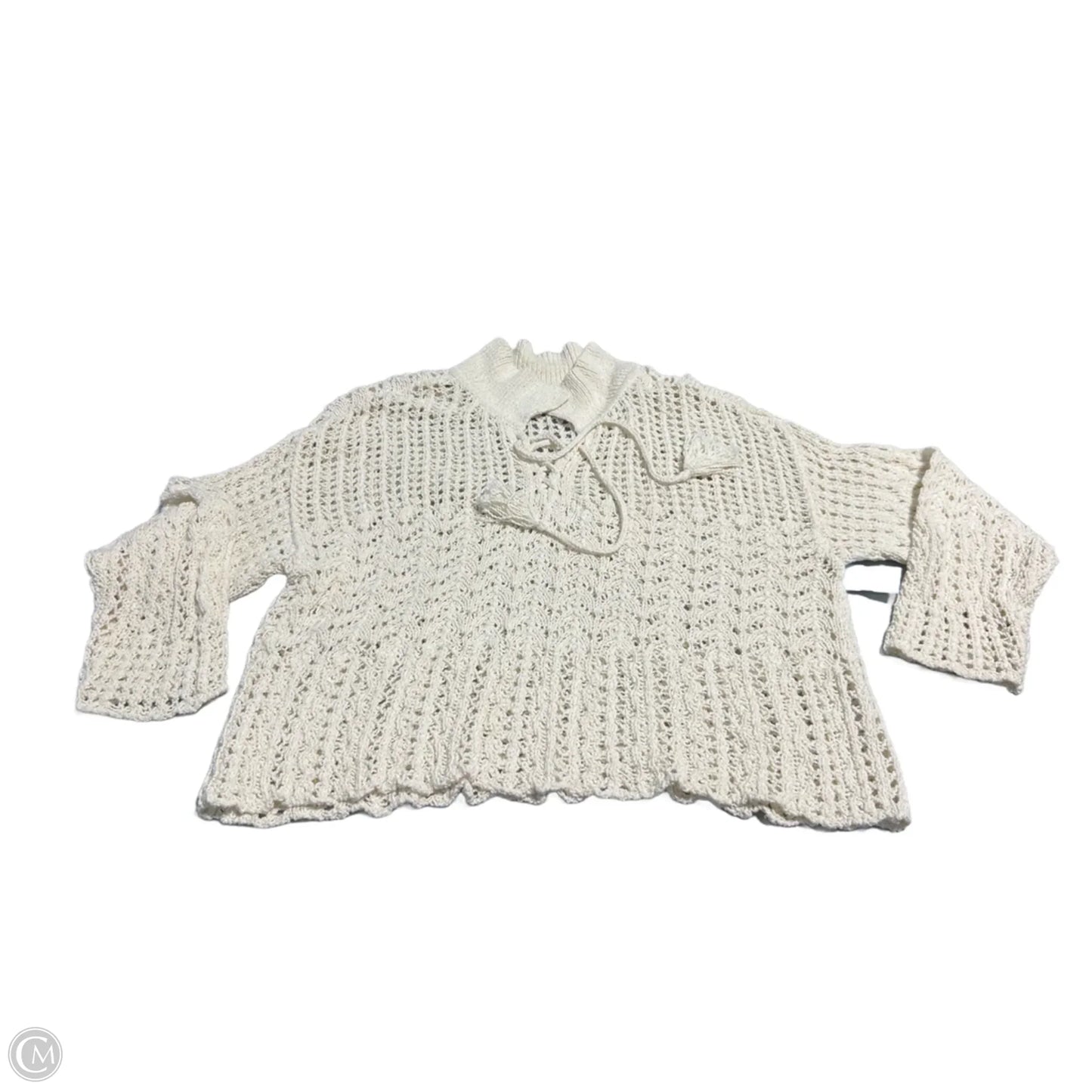 Top Long Sleeve By American Eagle In Cream, Size: L