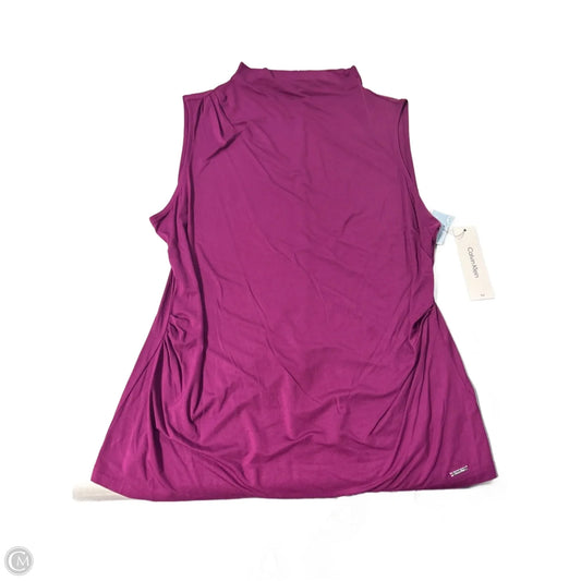 Top Sleeveless By Calvin Klein In Purple, Size: Xl