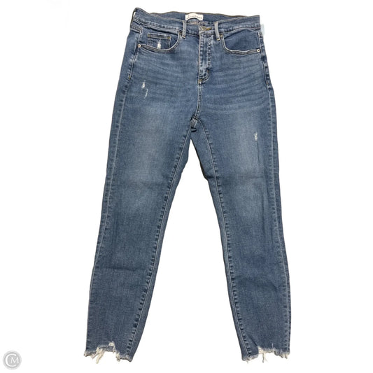 Jeans Straight By Loft In Blue Denim, Size: 6