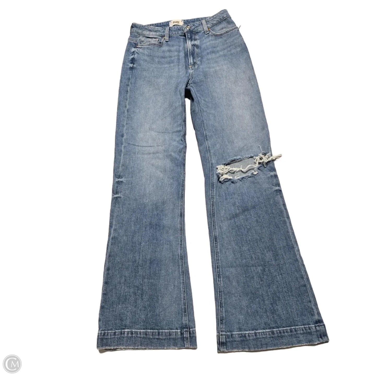 Jeans Flared By Paige In Blue Denim, Size: 4