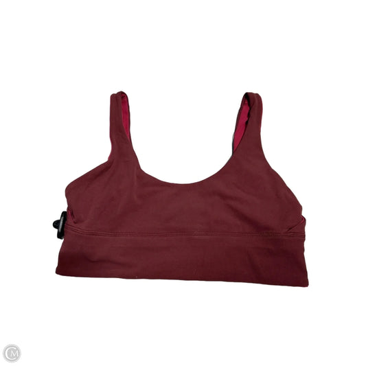 Athletic Bra By Lululemon In Maroon, Size: S