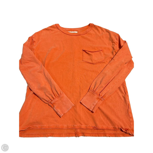 Top Long Sleeve By We The Free In Orange, Size: Xs