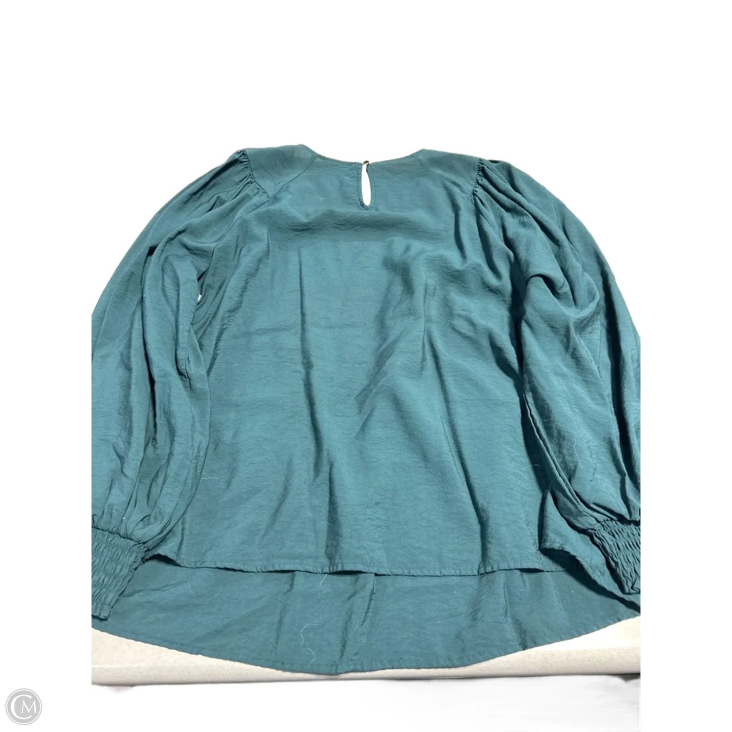 Blouse Long Sleeve By Ava & Viv In Green, Size: 1x