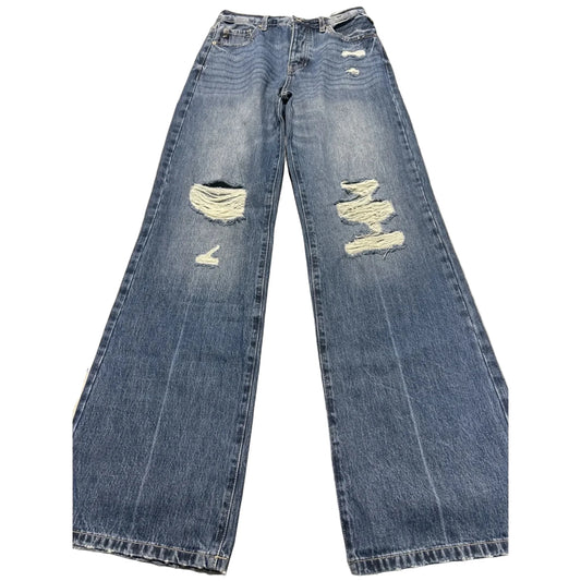 Jeans Straight By Kancan In Blue Denim, Size: 4