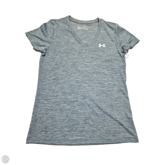 Athletic Top Short Sleeve By Under Armour In Teal, Size: S