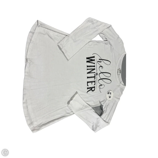 Top Long Sleeve By Color Bear In White, Size: M