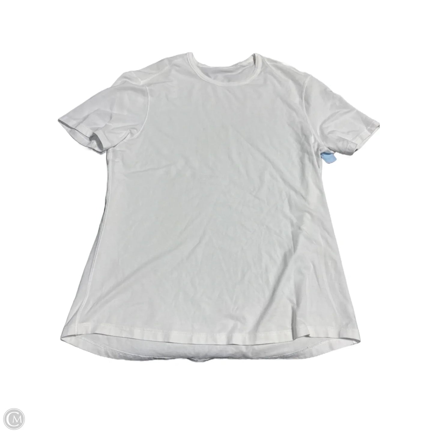 Athletic Top Short Sleeve By Lululemon In White, Size: Xl