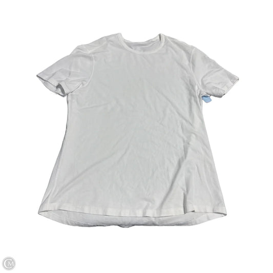 Athletic Top Short Sleeve By Lululemon In White, Size: Xl