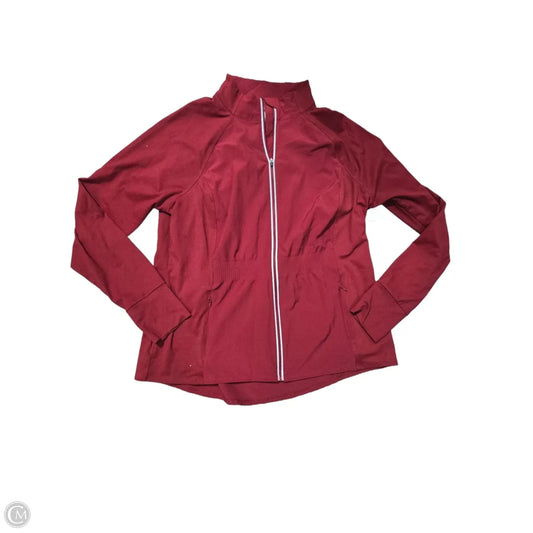 Athletic Jacket By Avia In Maroon, Size: Xl
