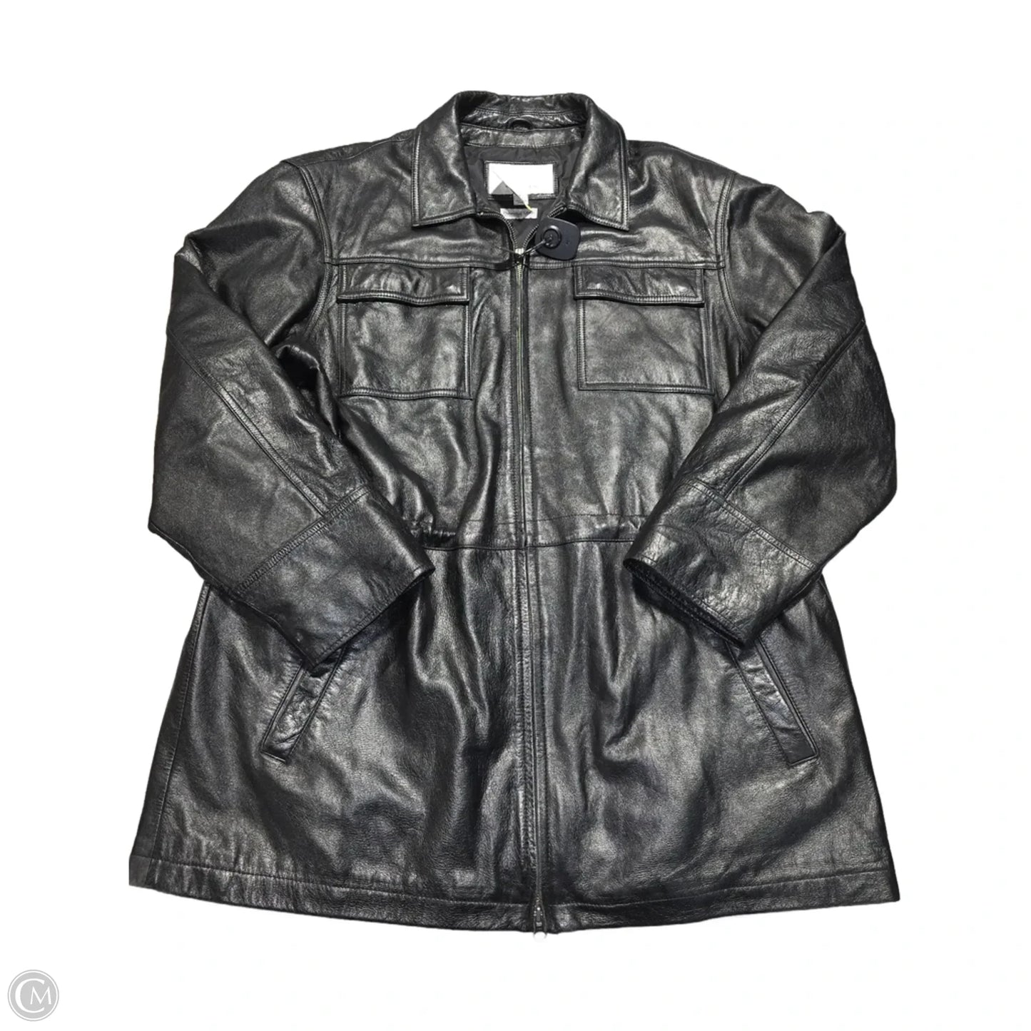 Coat Leather By Wilsons Leather In Black, Size: L